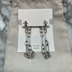 Kendra Scott Silver Ryder linear Earrings